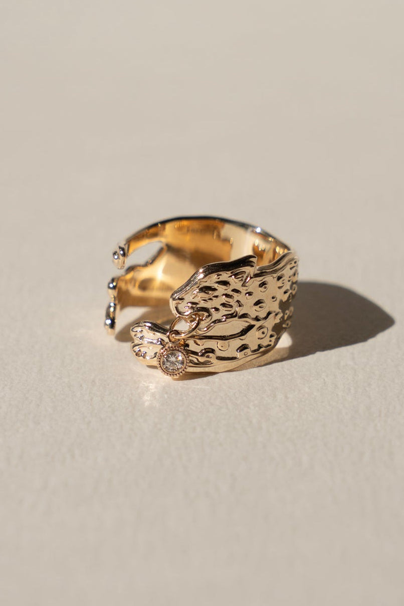 PALA Leopard Ring With Diamond /K10
