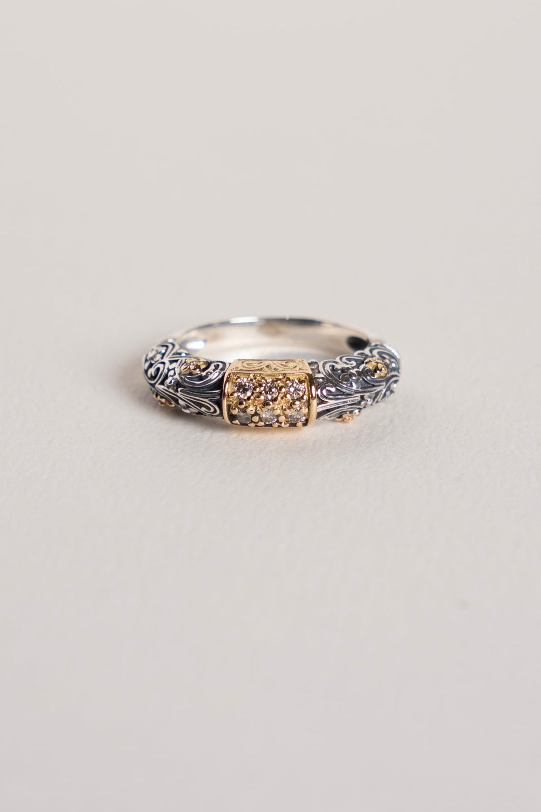 GEROCHRISTO Eden's Garden Ring Brown Diamond /Silver&K18