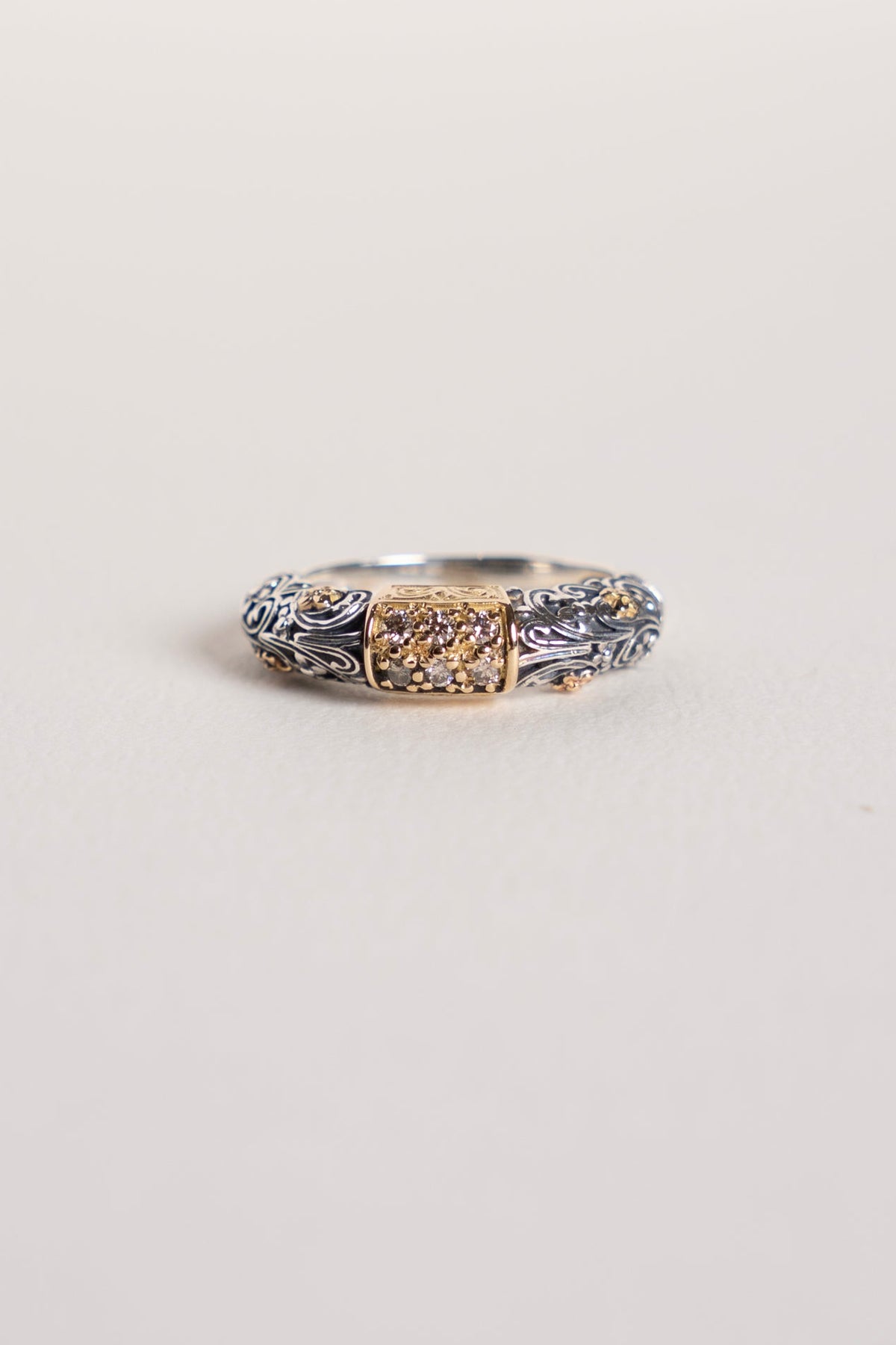 GEROCHRISTO Eden's Garden Ring Brown Diamond /Silver&K18