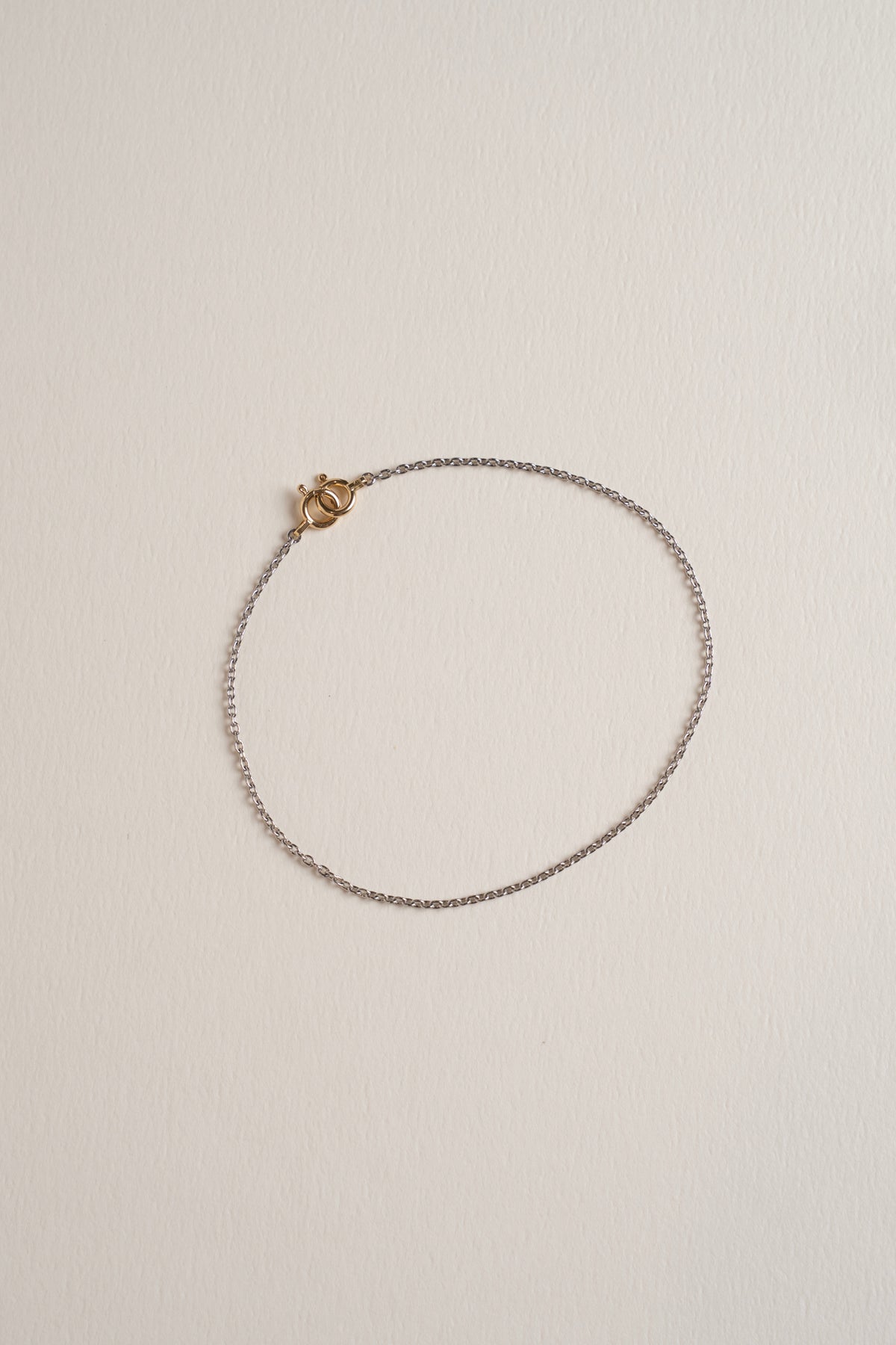 Seta Oval Chain Bracelet /PT850&K18