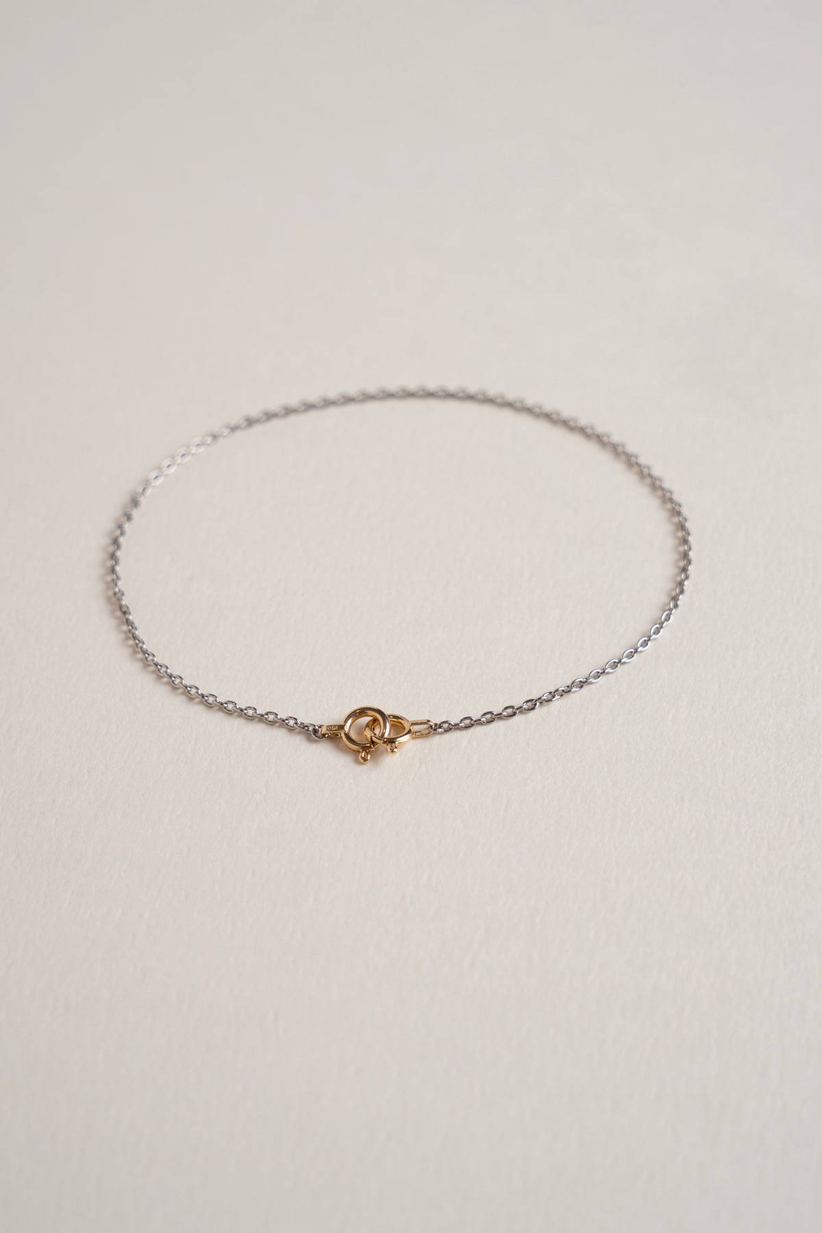 Seta Oval Chain Bracelet /PT850&K18