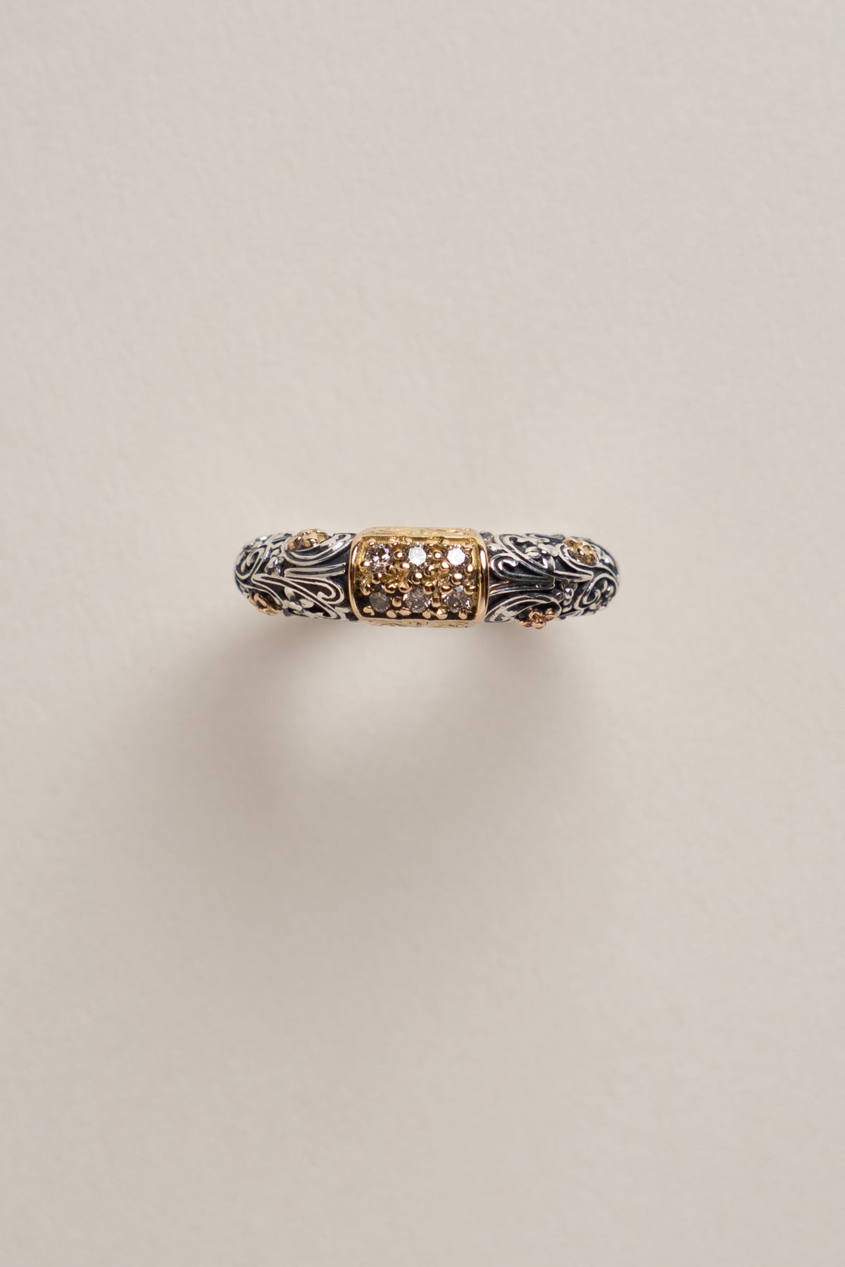 GEROCHRISTO Eden's Garden Ring Brown Diamond /Silver&K18