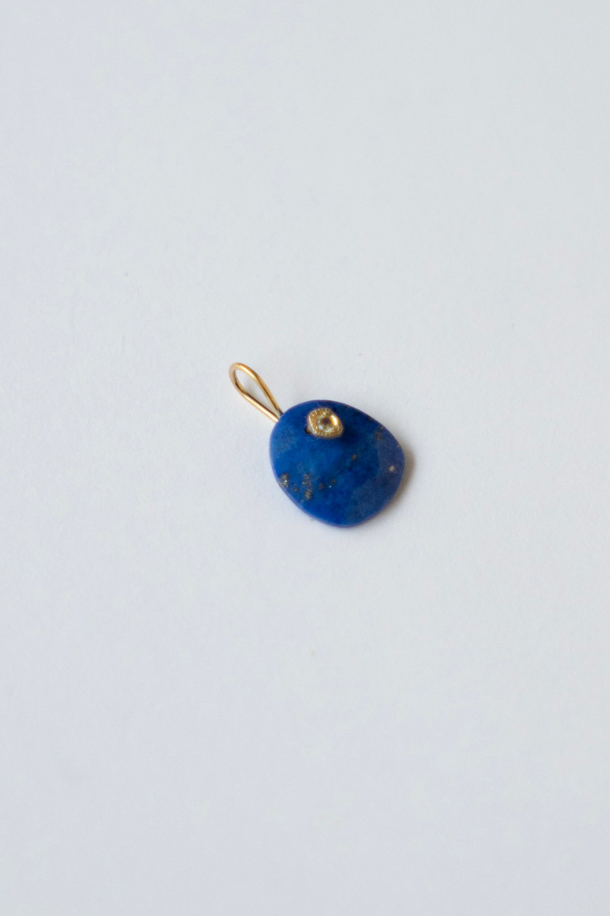 MONAKA jewellery Flat Lapis lazuli Necklace Charm Top /K18