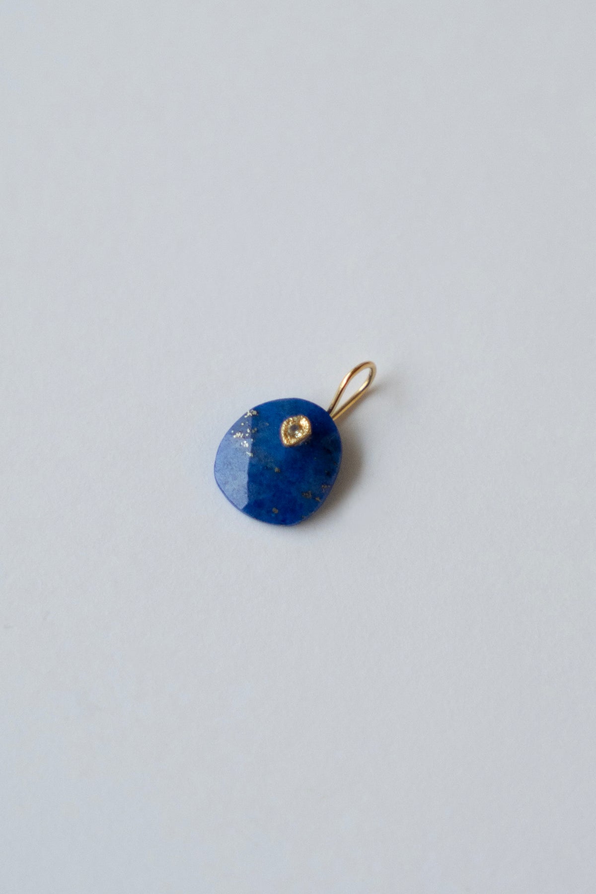 MONAKA jewellery Flat Lapis lazuli Necklace Charm Top /K18