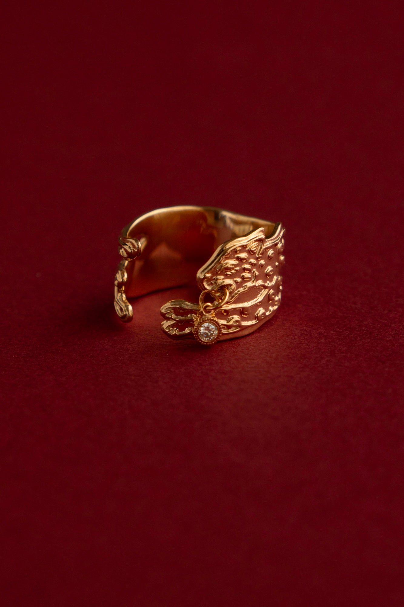 PALA Leopard Ring With Diamond /K10