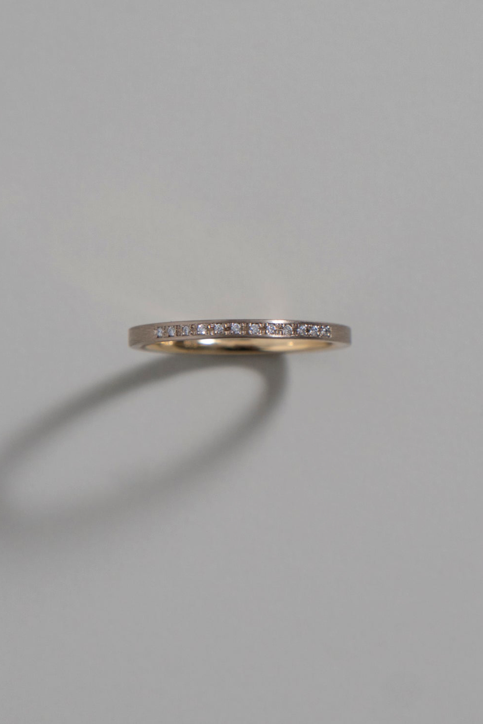 simmon HALVING FLAT 1/3 ETERNITY DIAMOND RING /K18
