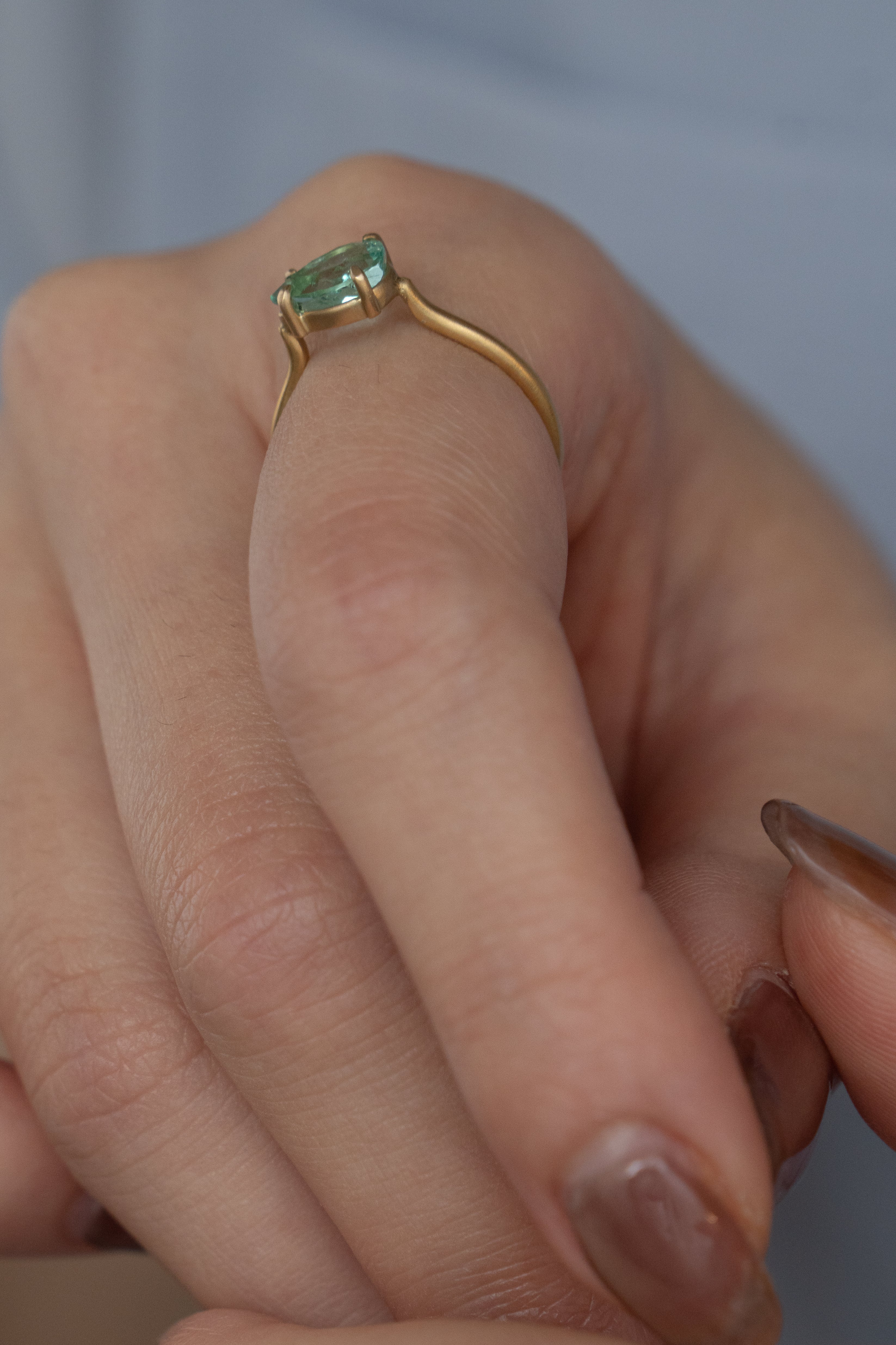 MONAKA jewellery Prong Emerald モナカジュエリー エメラルドリング /K18