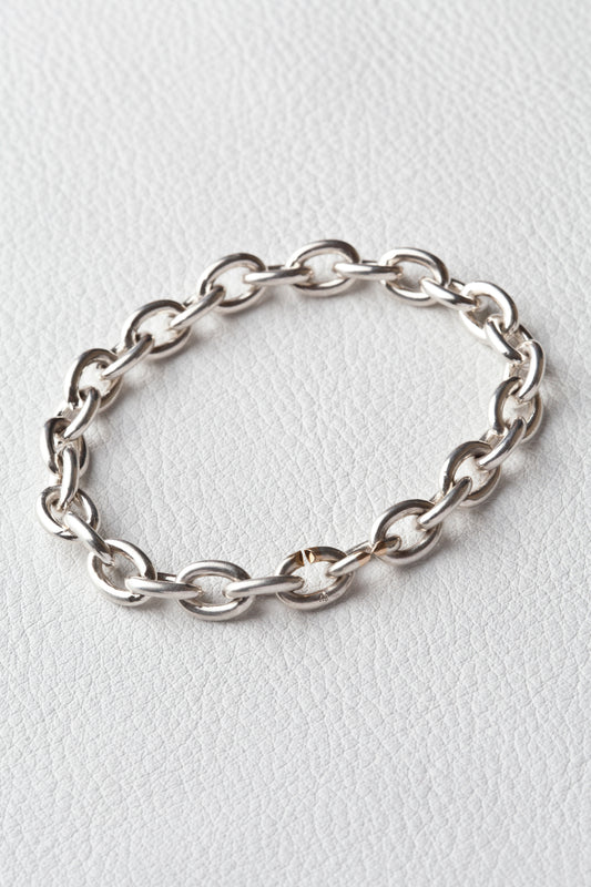 simmon Basic Oval chain bracelet /Silver