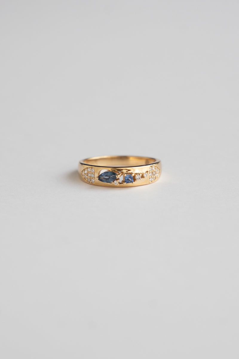 MILA OMI AMAUNET BABA RING Blue Sapphire /K10 /K18
