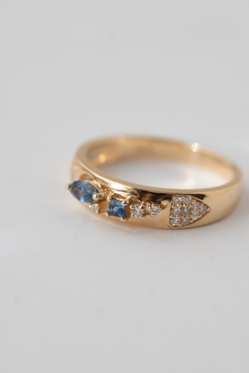 MILA OMI AMAUNET BABA RING Blue Sapphire /K10 /K18