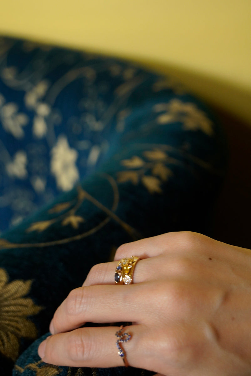 MILA OMI AMAUNET BABA RING Blue Sapphire /K10 /K18
