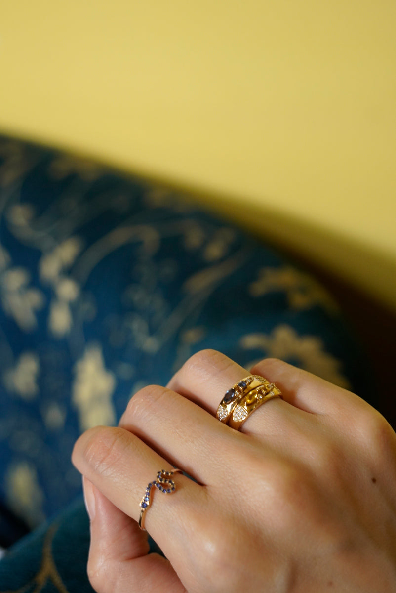 MILA OMI AMAUNET BABA RING Blue Sapphire /K10 /K18