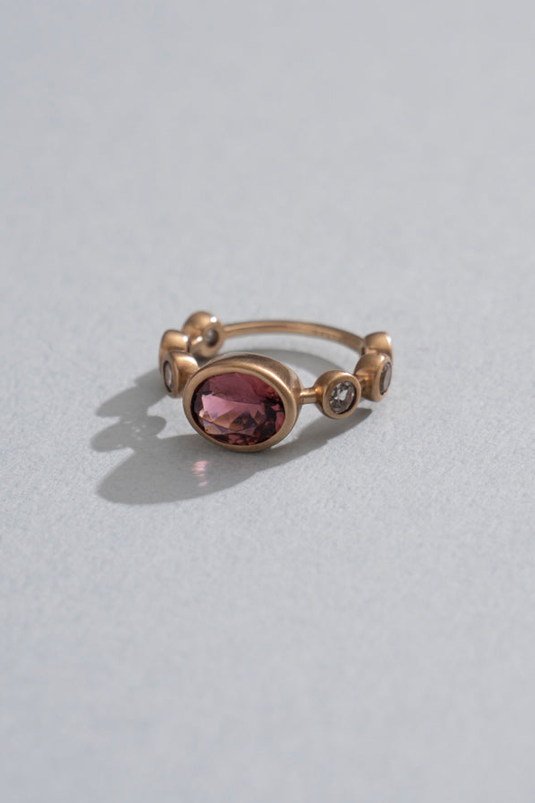 bohem Q collection Pink Tourmaline Ring /K10
