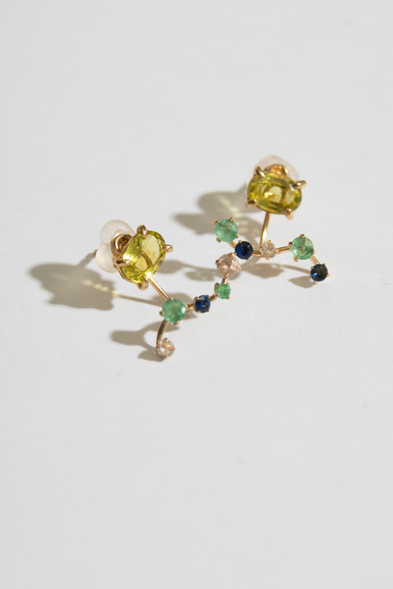 patchouli 別注 bohem fairy earrings Canary Tourmaline pierced earrings /K10