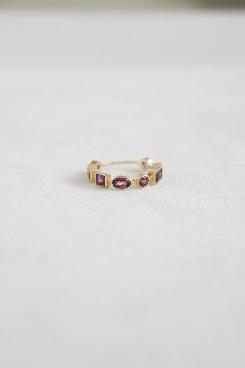 bohem Queen collection Rhodolite garnet eternity ring /K10