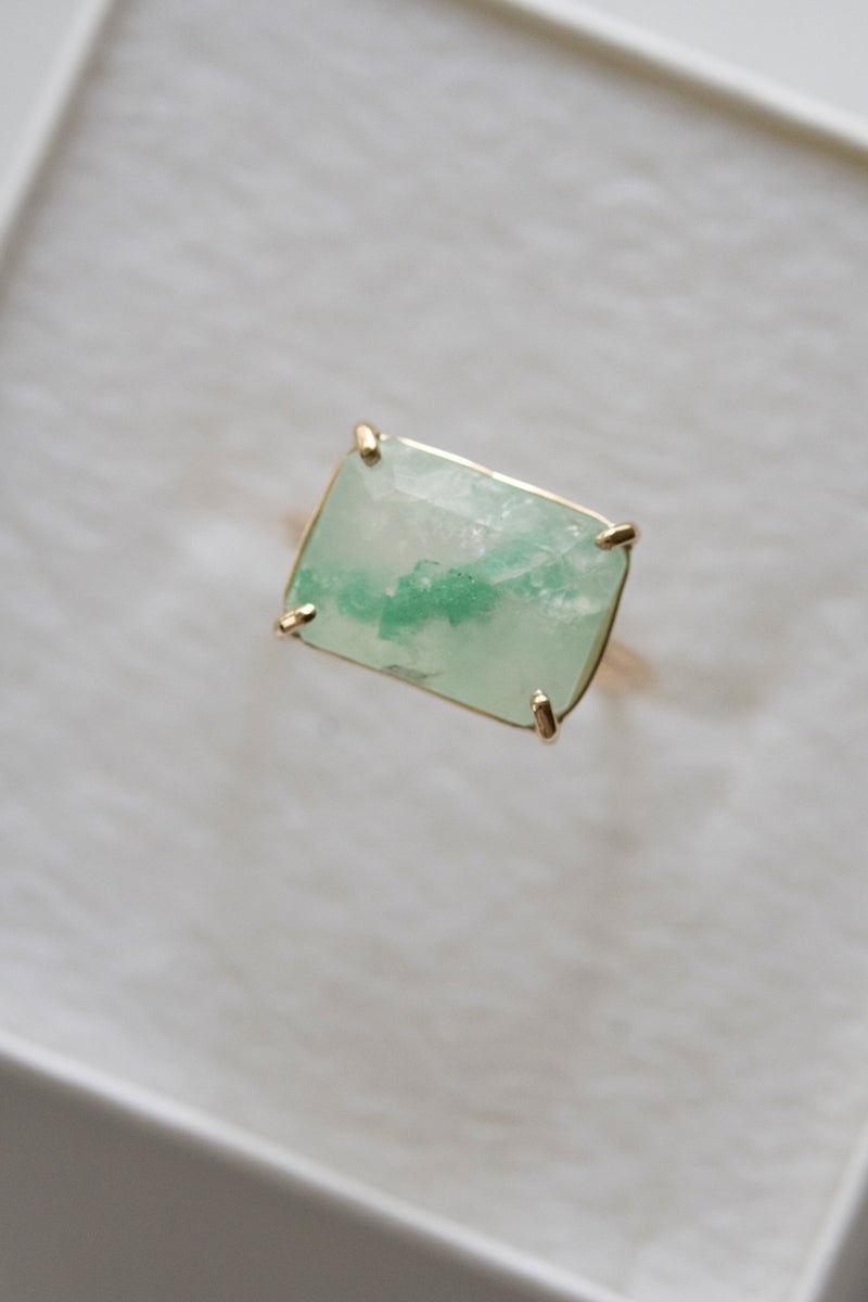 patchouli別注 bohem Loose Stone Collection Emerald in quartz ring エメラルドinクォーツリング/K10