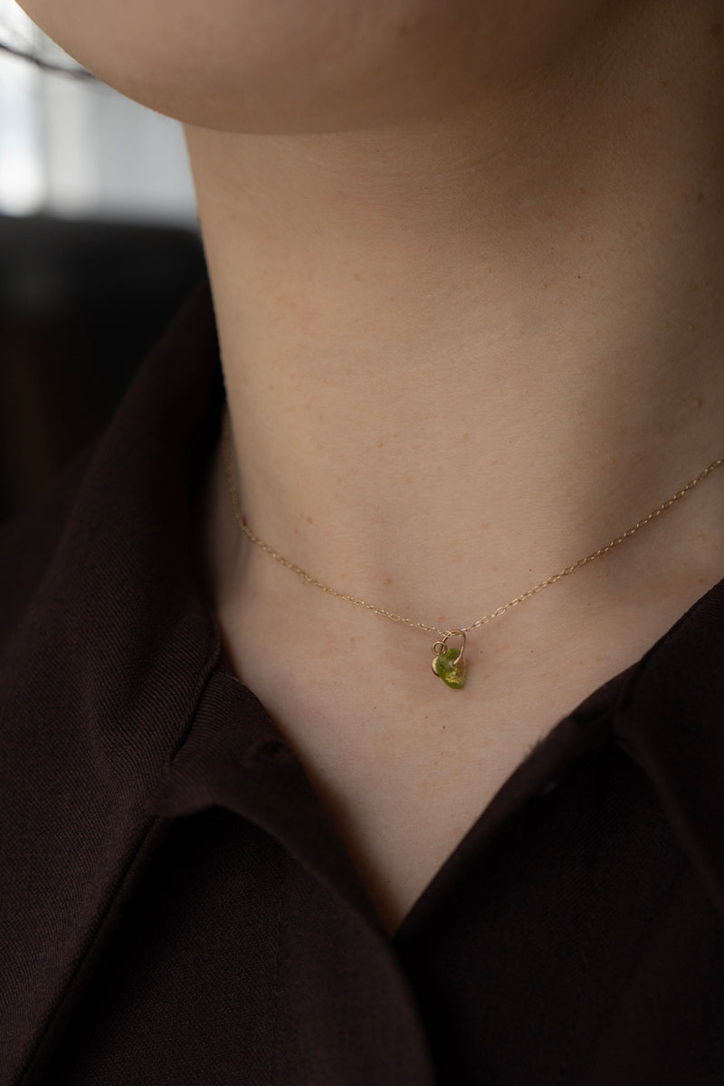 bohem Necklace Charm Top Peridot /K10