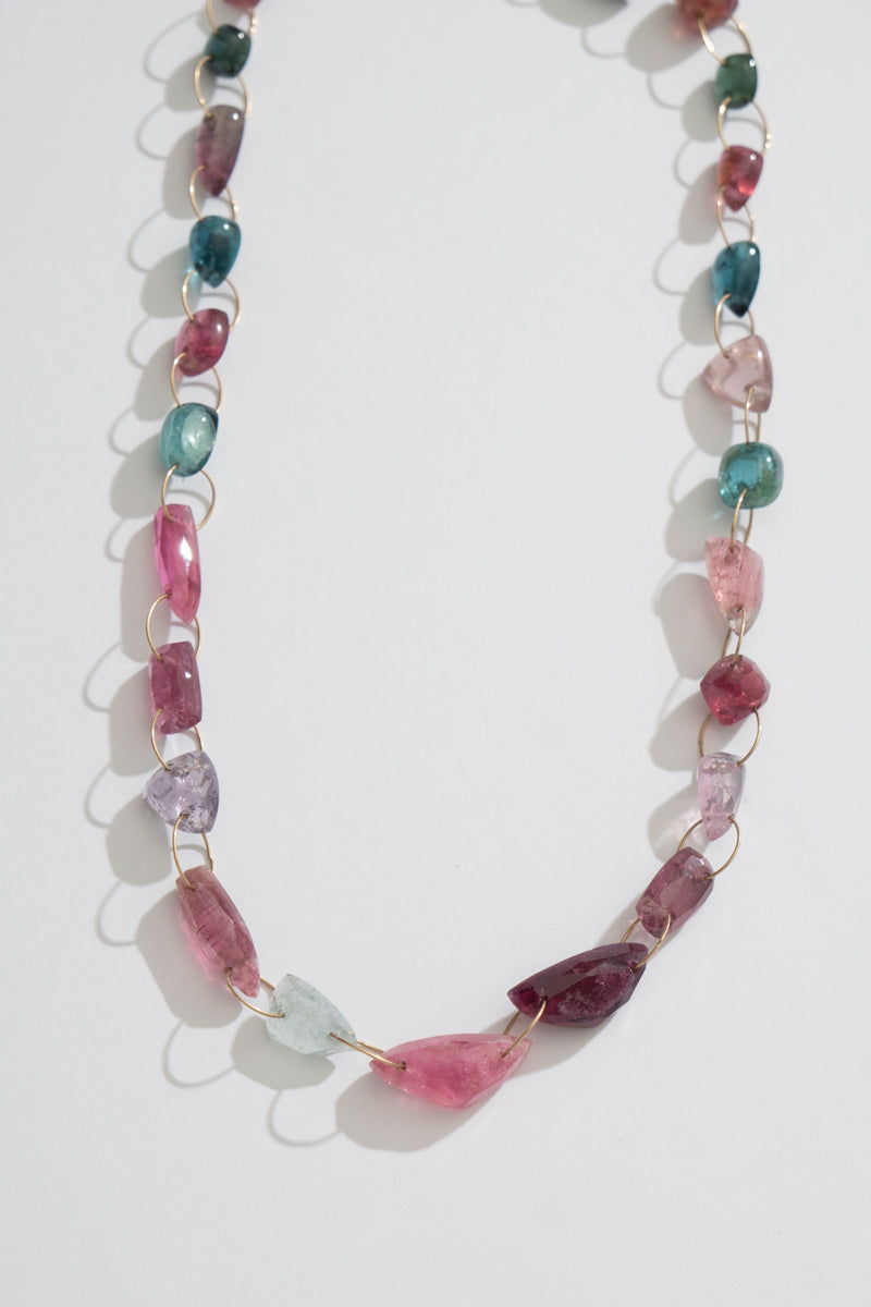 bohem Multi Color Tourmaline Necklace /K10