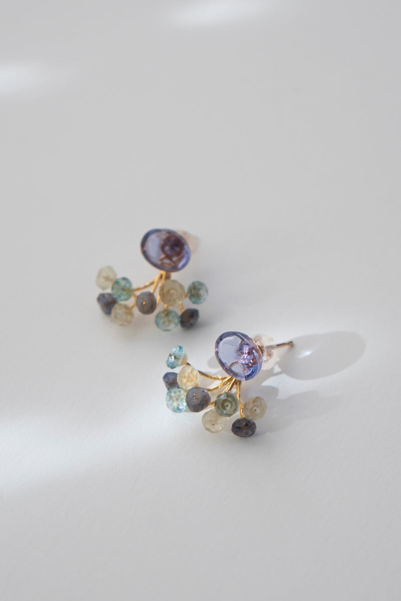 bohem Fairy Earrings Color Change Fluorite Pierced Earrings
