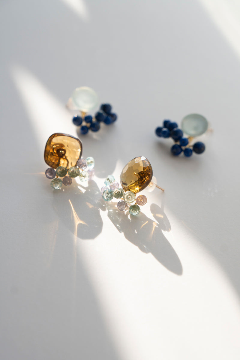 bohem fairy earrings Aquaprase pierced earrings