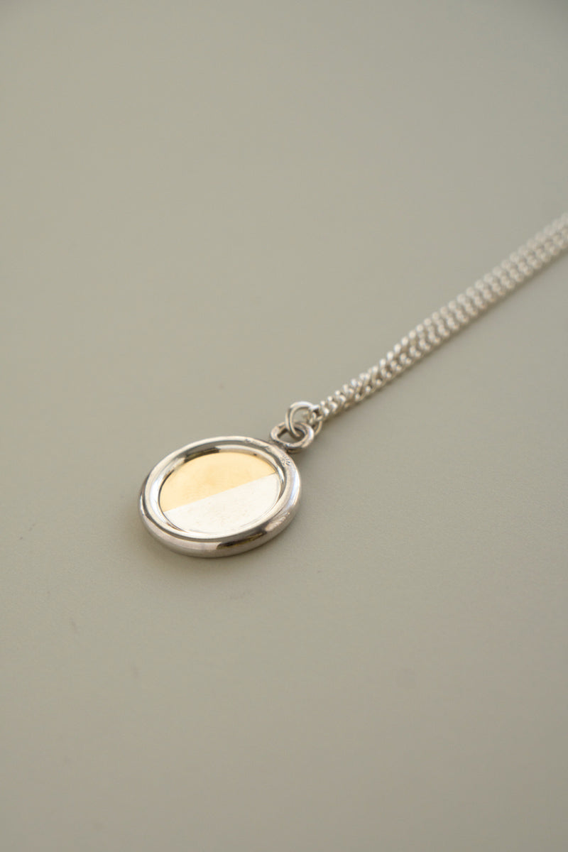 POLYTERON Coin necklace 395 /Silver&K18