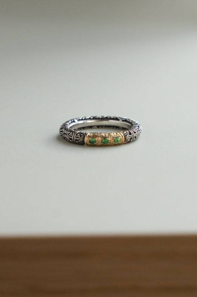 Gerochristo Eden's Garden Ring Tsavorite /SV&K18
