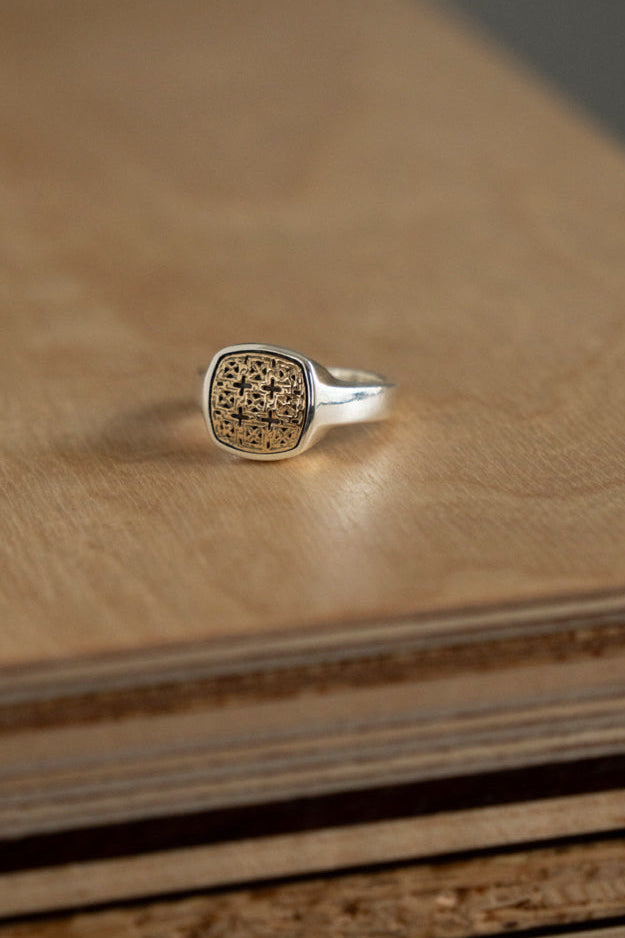 Gerochristo Monastiraki Ring 20491 /Silver&K18