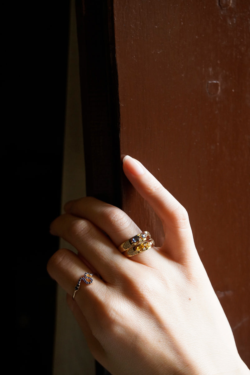 Snake Ring Blue Sapphire /K14