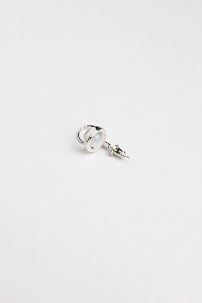 mocco Hoop quartz earrings /Silver