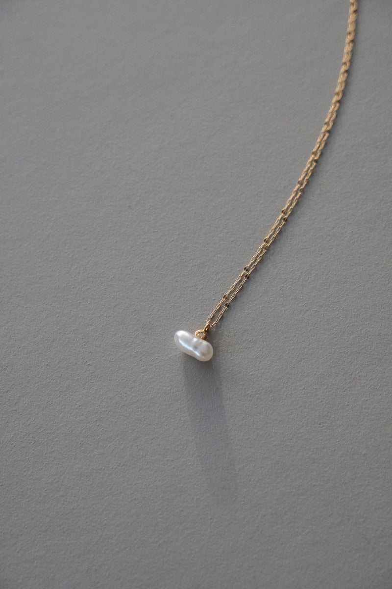MINIMUMNUTS South sea keshi Pearl necklace 南洋ケシパールネックレス/K18