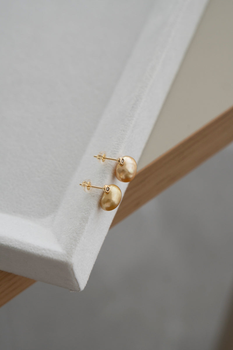 MINIMUMNUTS Keshi pearl pair pierce ケシパールペアピアス/K18