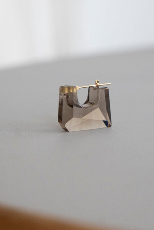 MONAKA jewellery Smoky quartz rock pierce /K18