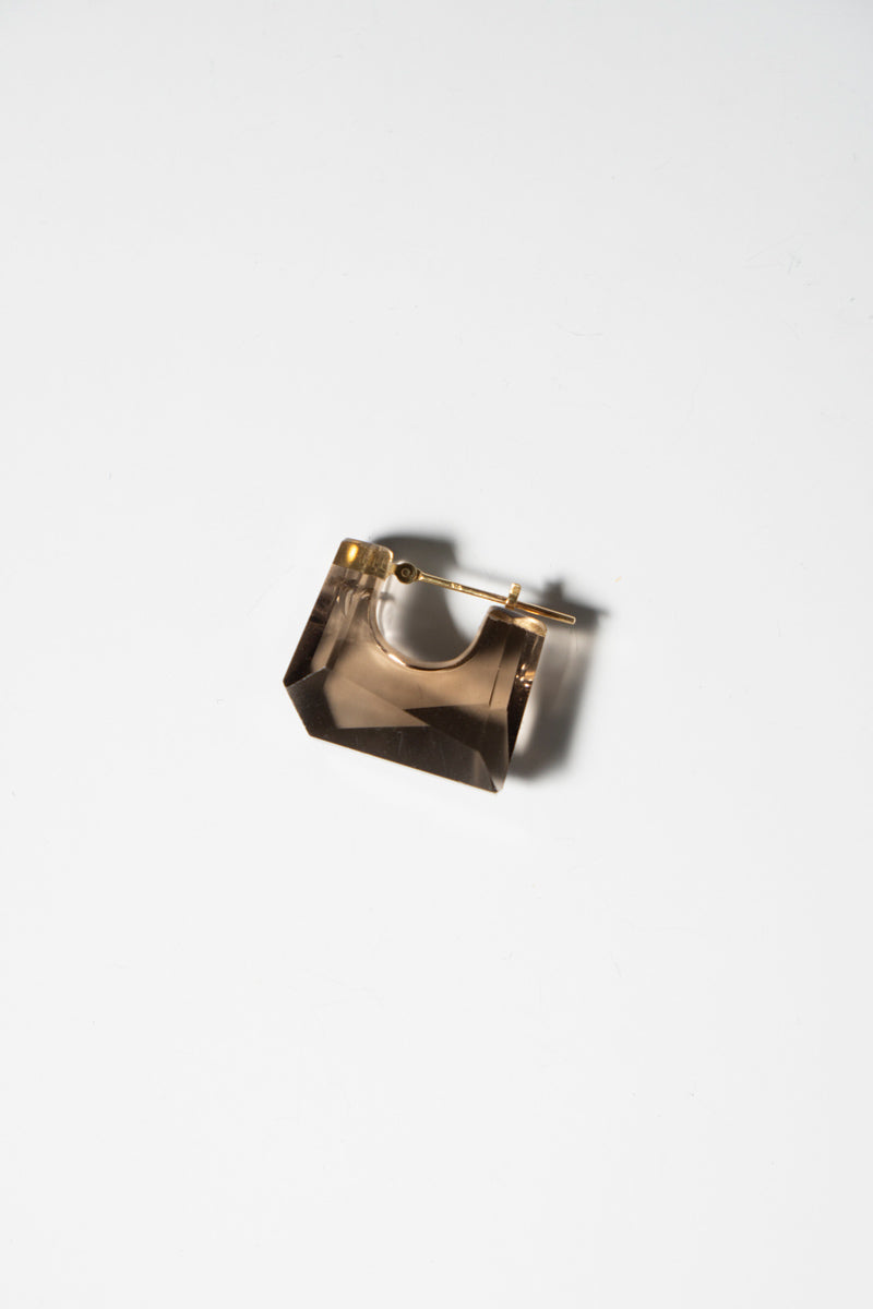 MONAKA jewellery Smoky quartz rock pierce /K18