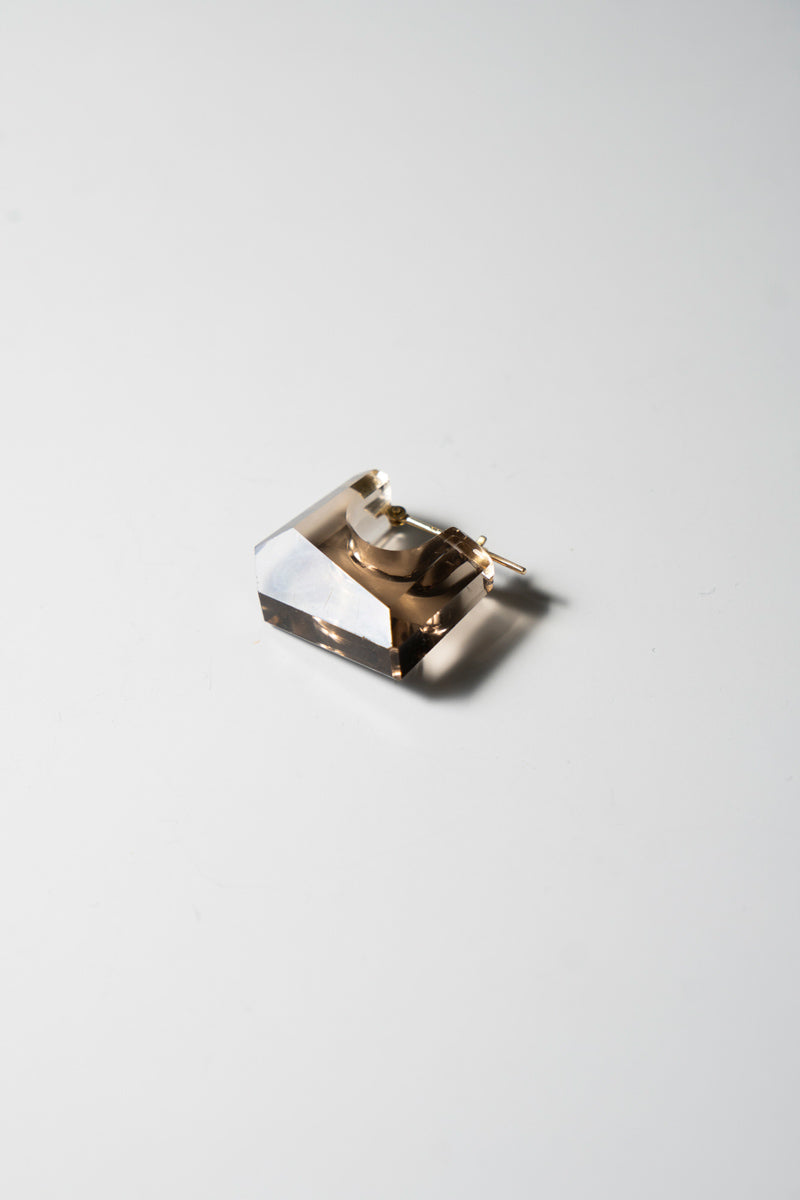 MONAKA jewellery Smoky quartz rock pierce /K18