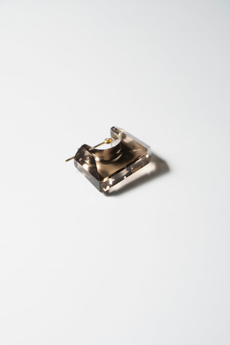 MONAKA jewellery Smoky quartz rock pierce /K18