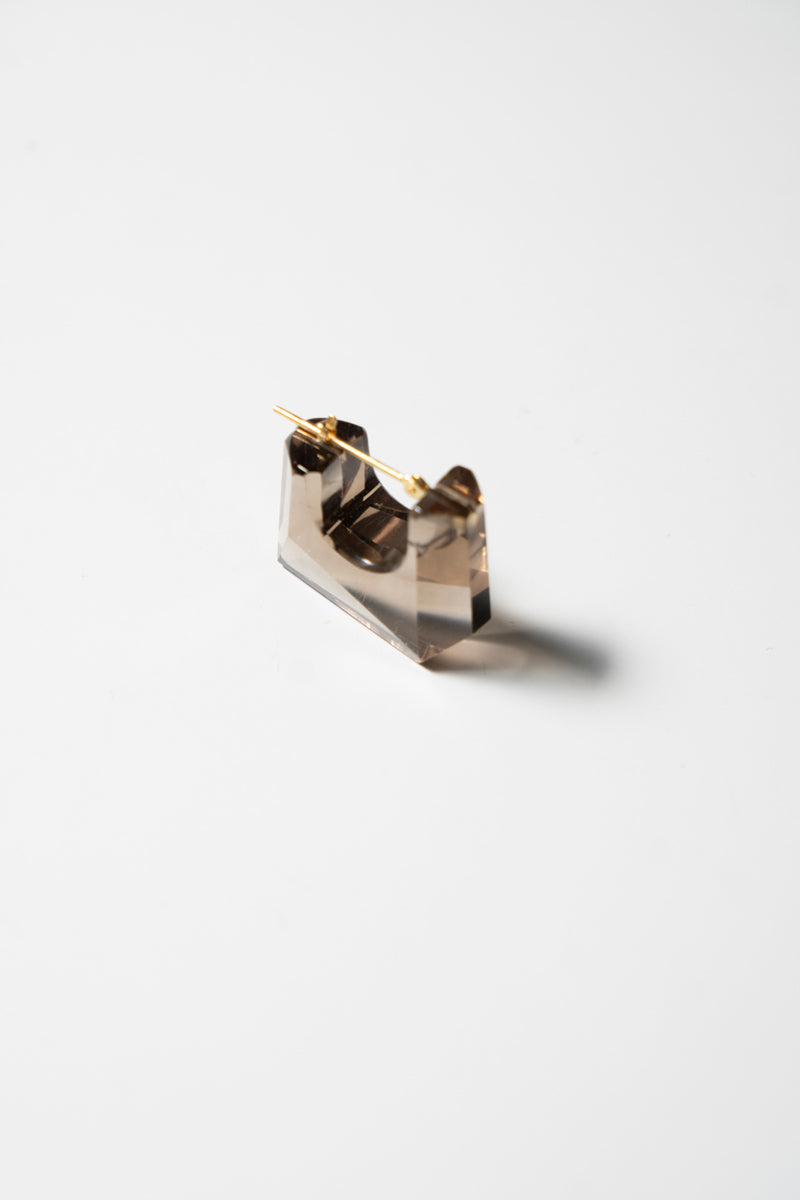 MONAKA jewellery Smoky quartz rock pierce /K18