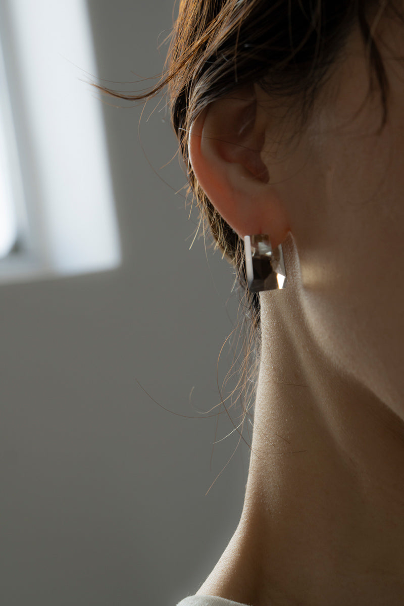 MONAKA jewellery スモーキークォーツロックピアス/K18