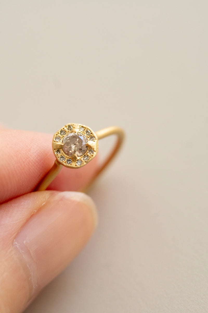 MONAKA jewellery Rinne natural diamond ring ダイヤモンドリング/K18