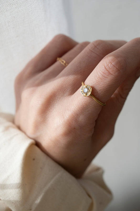 MONAKA jewellery Rinne natural diamond ring ダイヤモンドリング/K18