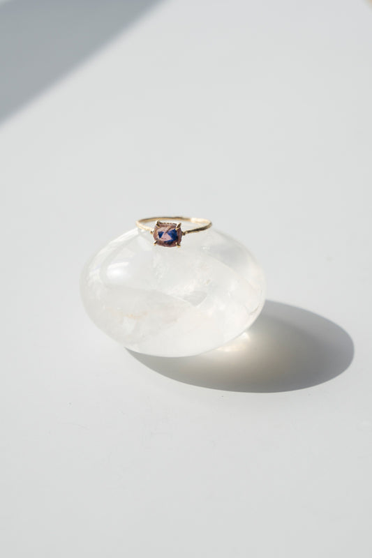 MONAKA jewellery Flat sapphire ring スライスサファイアリング/K14