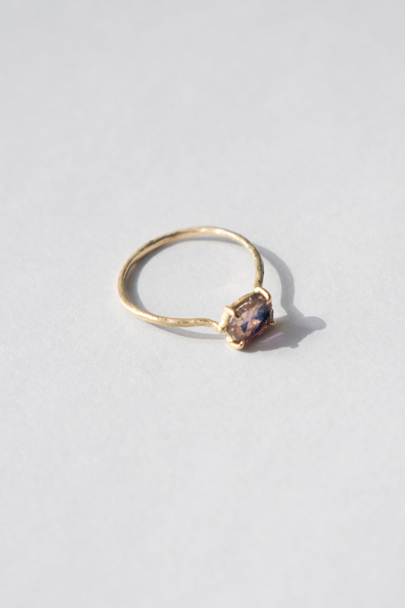 MONAKA jewellery Flat sapphire ring スライスサファイアリング/K14