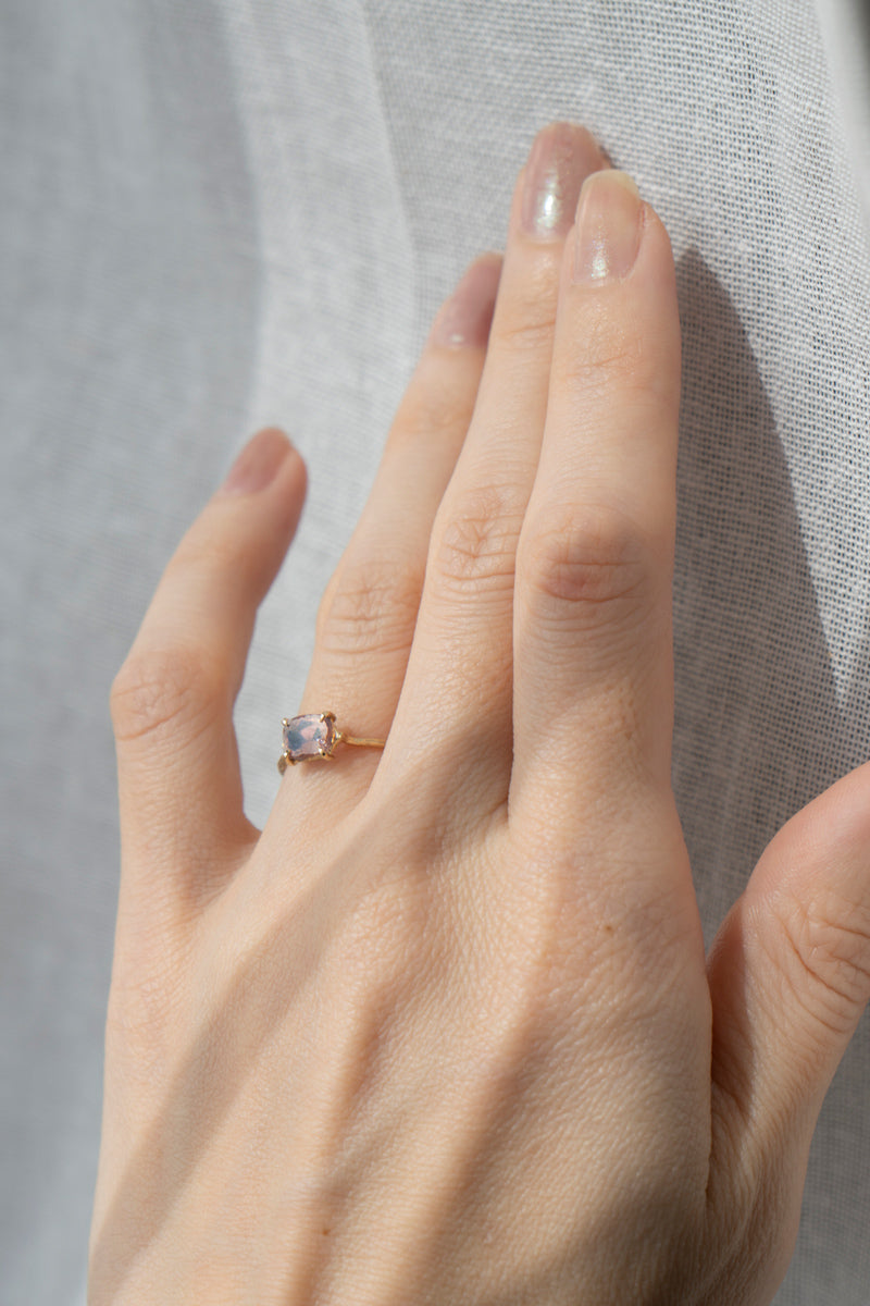 MONAKA jewellery Flat sapphire ring スライスサファイアリング/K14