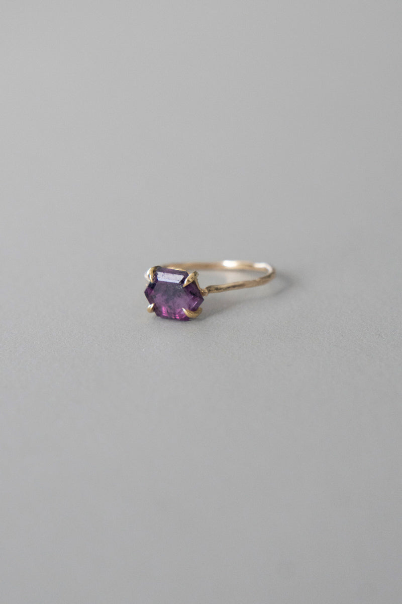 MONAKA jewellery Flat sapphire ring Slice sapphire ring/K14