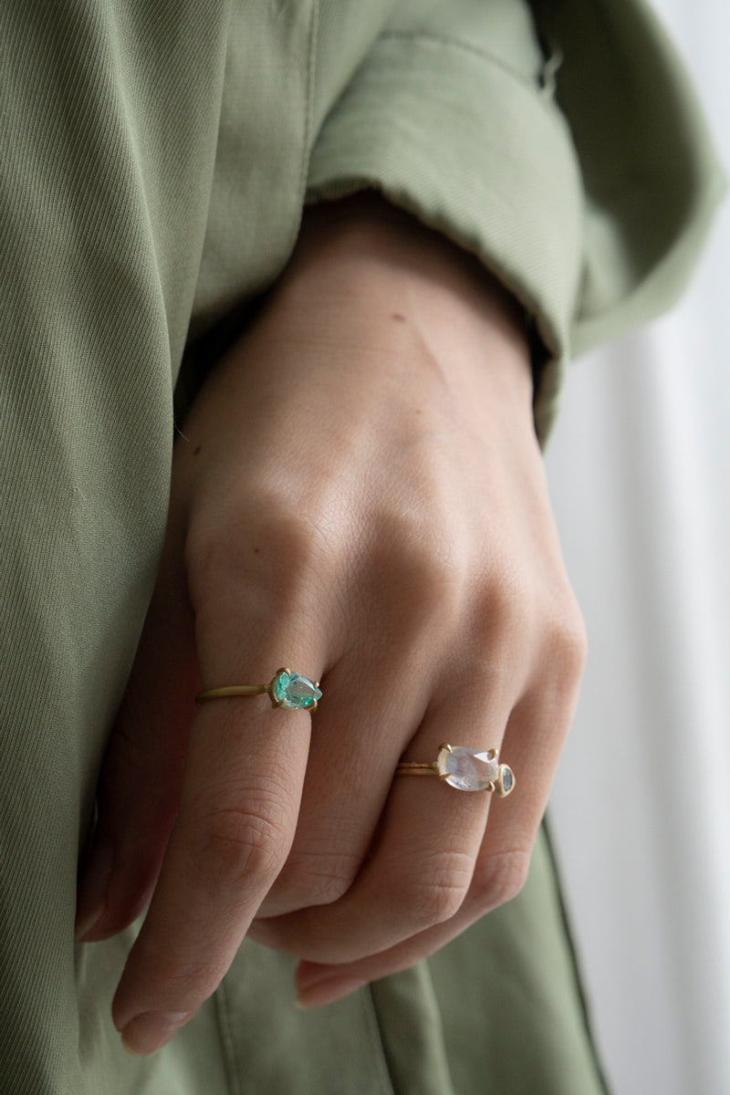 MONAKA jewelery Prong Emerald Ring /K18