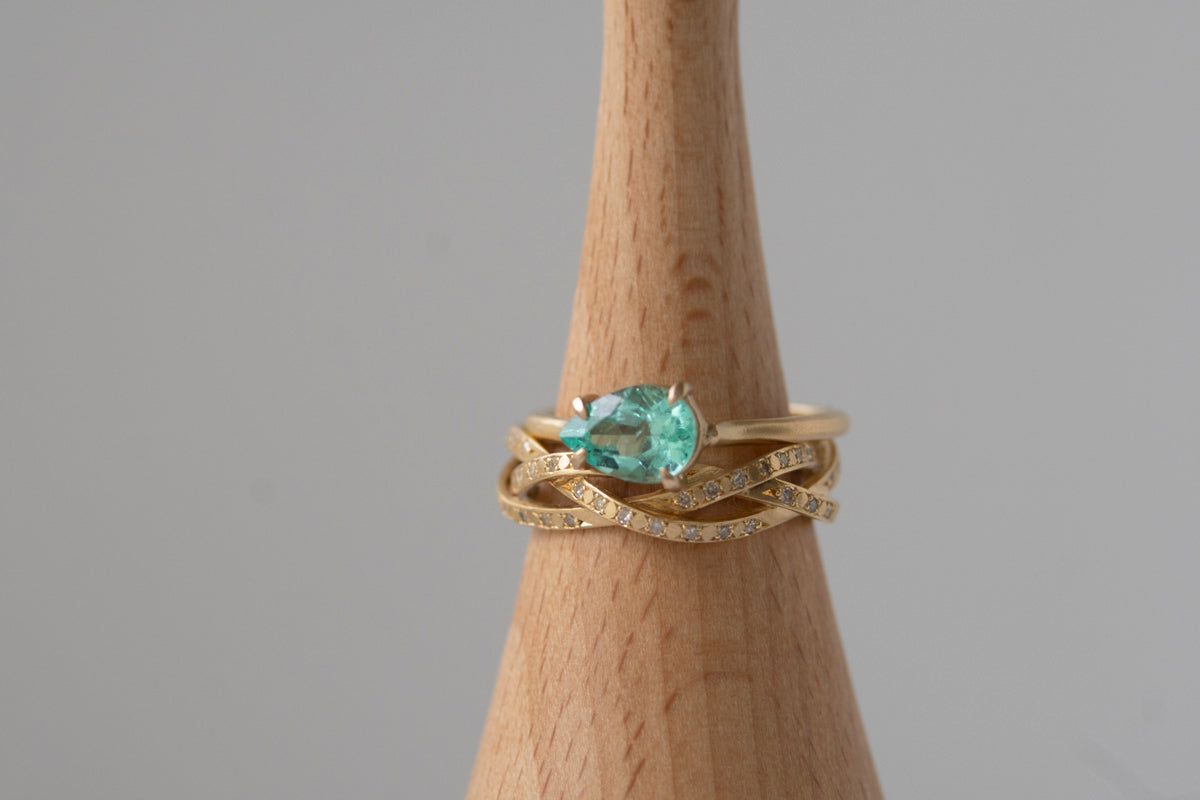 MONAKA jewelery Prong Emerald Ring /K18
