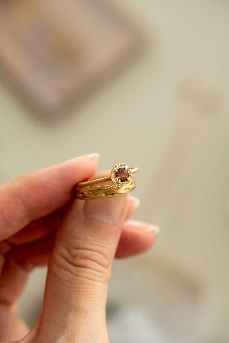 MONAKA jewellery string ring /K18 