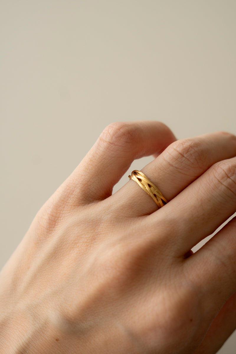 MONAKA jewellery string ring /K18 
