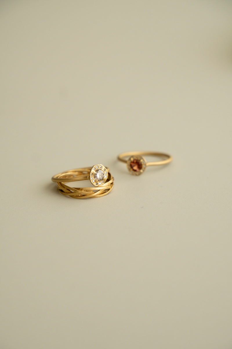 MONAKA jewellery string ring /K18 