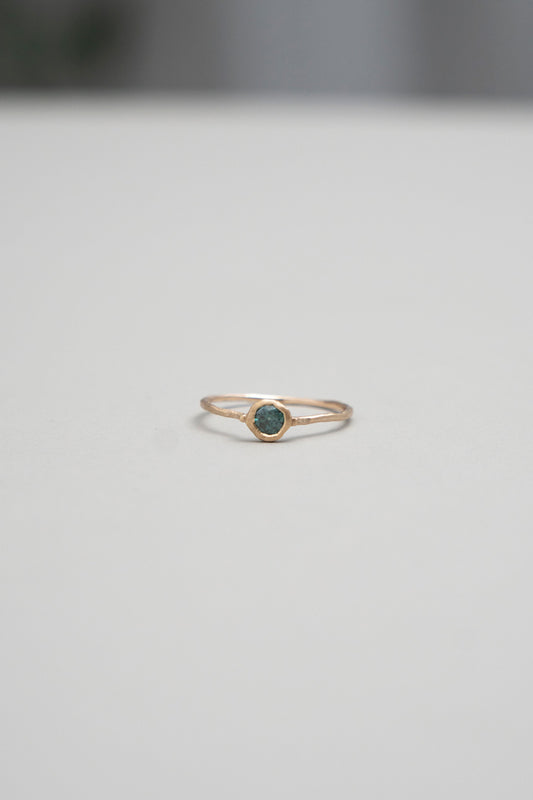 MONAKA jewellery Rough collet blue diamond Ring ブルーダイヤモンドリング/K10