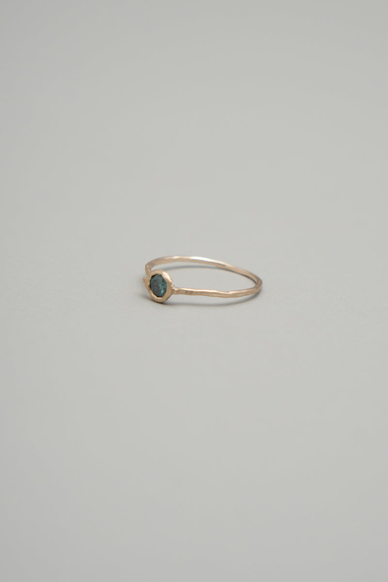 MONAKA jewellery Rough collet blue diamond Ring ブルーダイヤモンドリング/K10